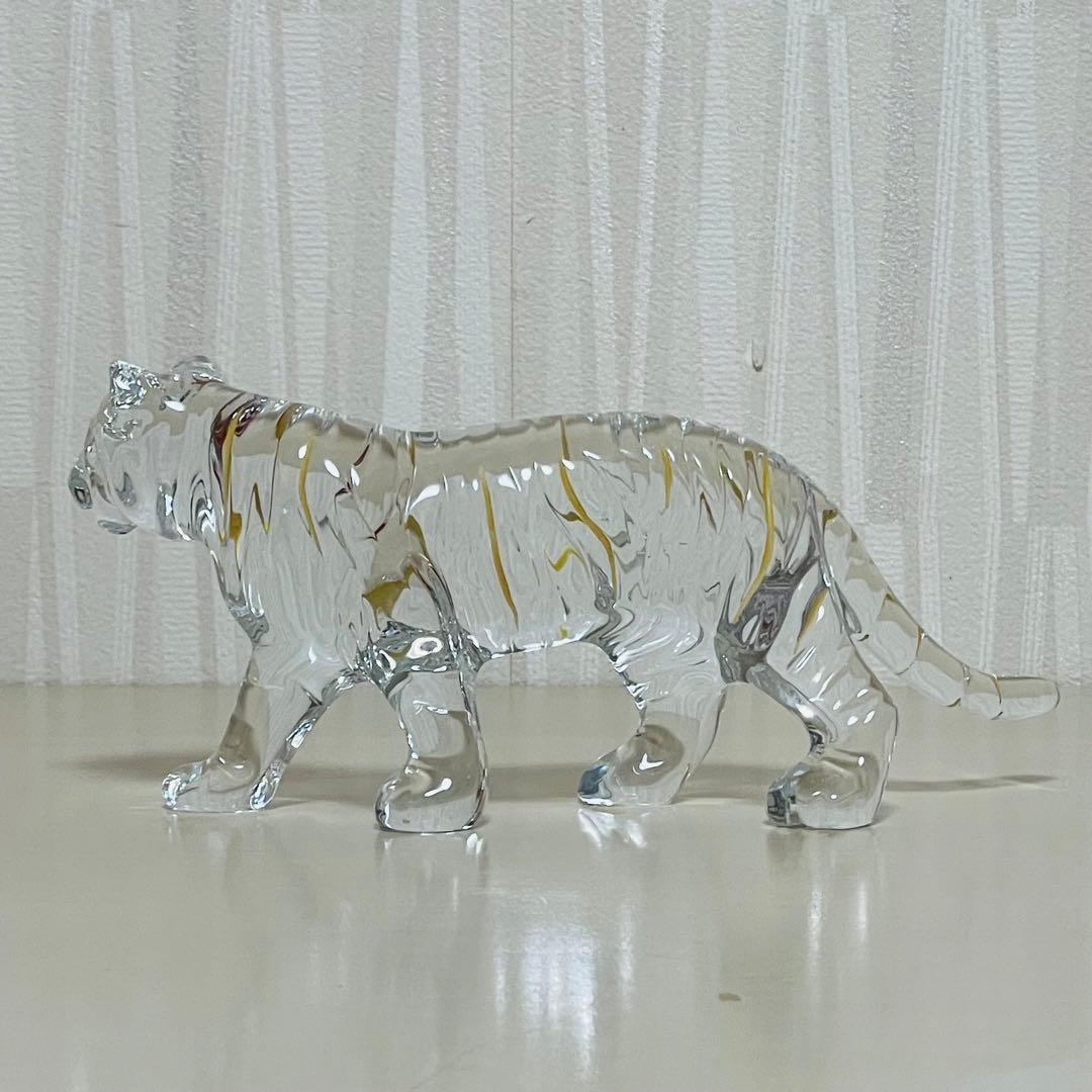 Baccarat バカラ 干支 寅 クリスタル 金彩 フィギュリン 置物