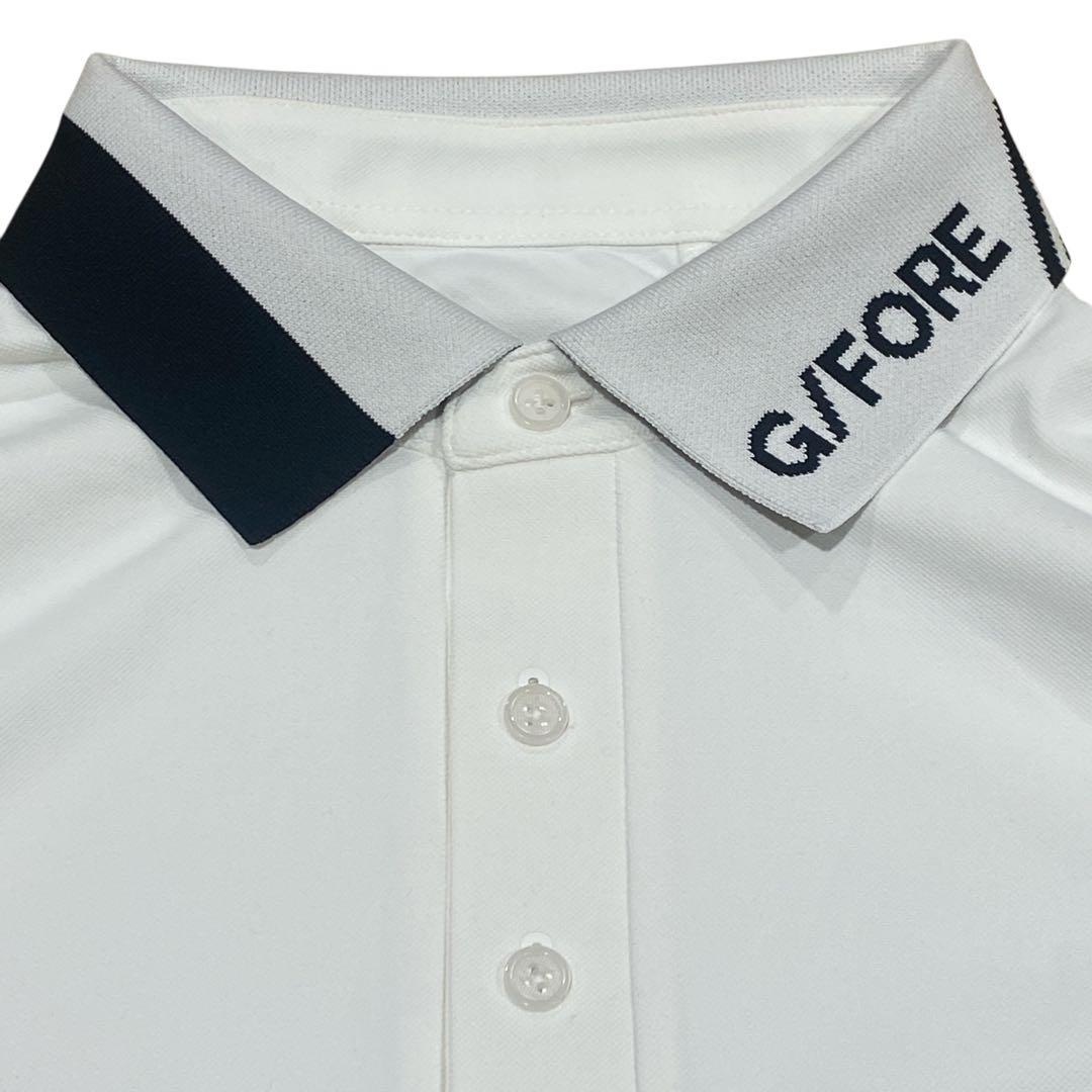 【未使用訳アリ】定価5.2万円G/FORE ホワイト 長袖ポロシャツ