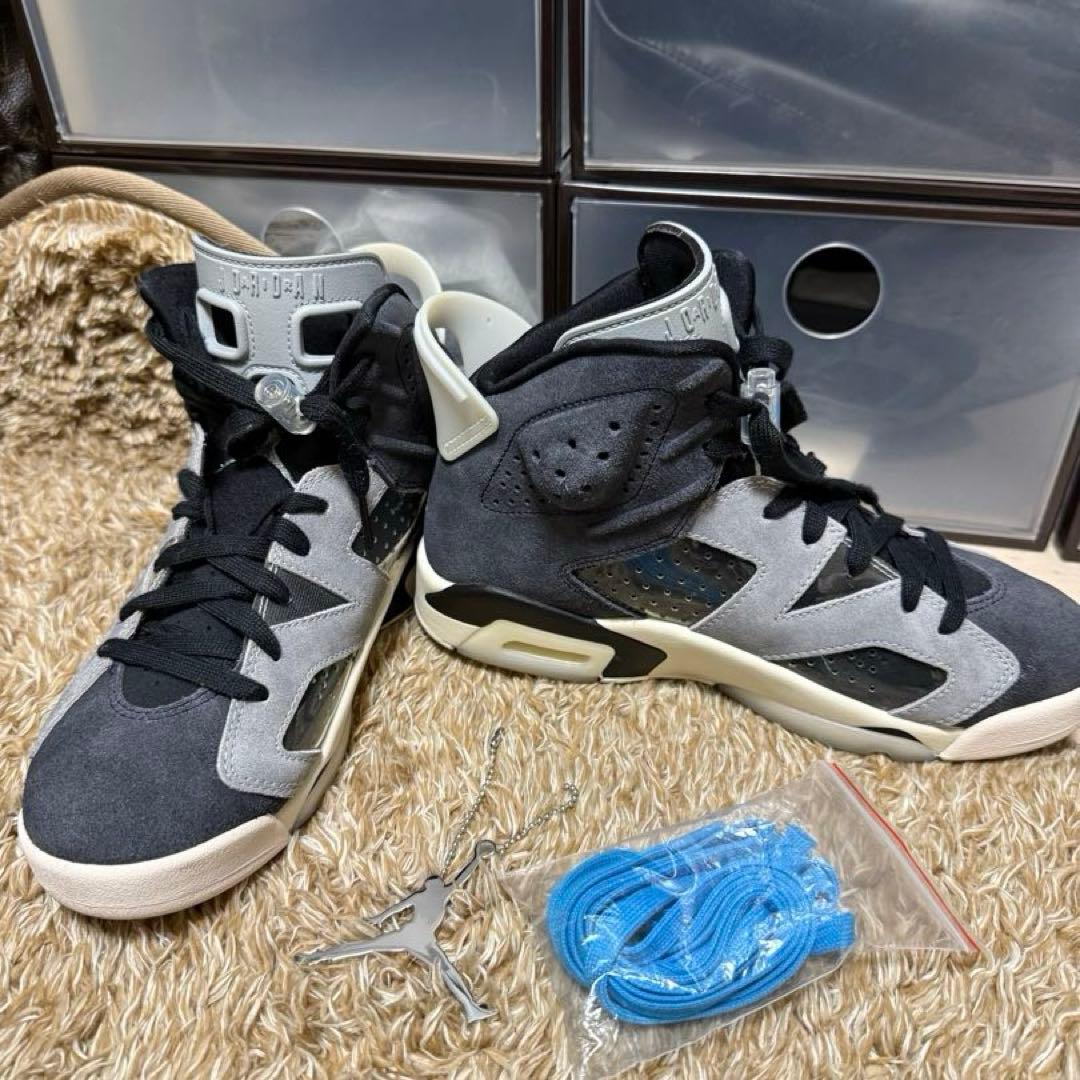 美品　Air Jordan 6 グレー/ブラック　us7