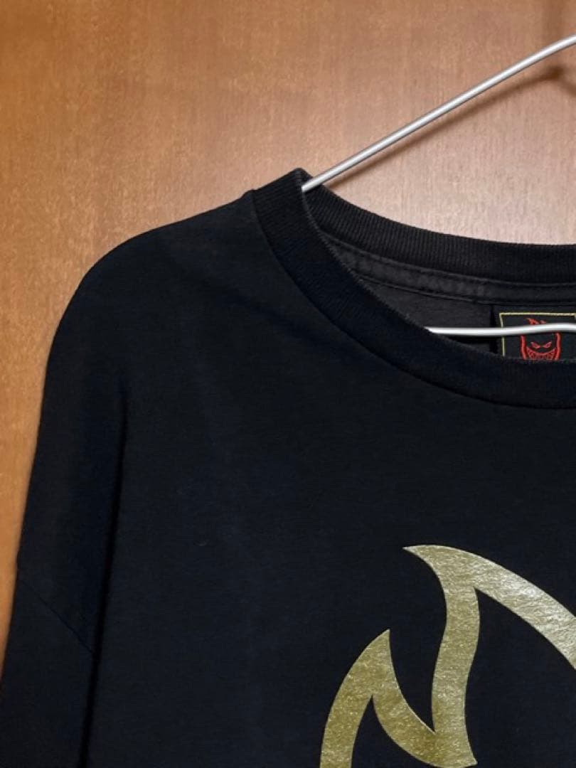 90s？ SPITFIRE ブラック ロングスリーブ Tシャツ　L〜XL相当