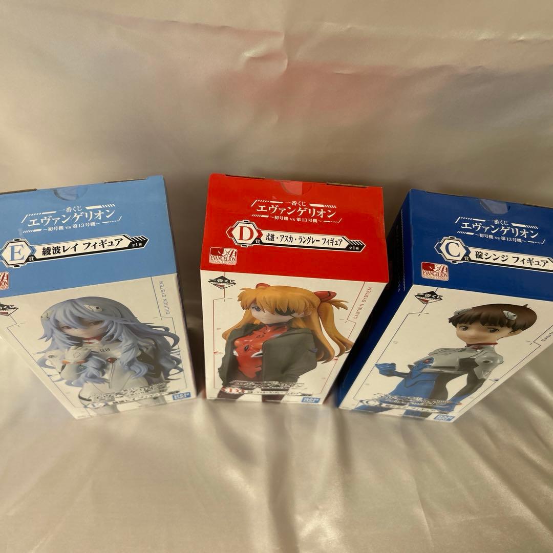 【新品未開封】【レア】エヴァ 一番くじ 綾波レイ フィギュア・アスカ・シンジ