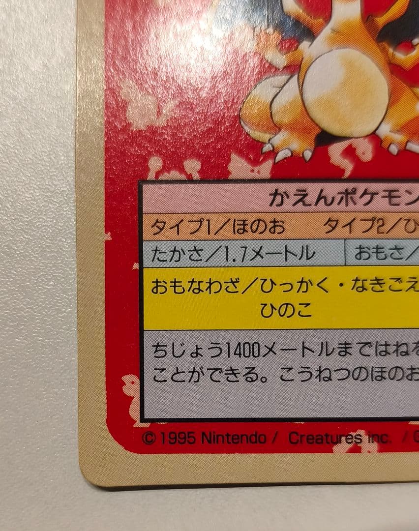 初期　ポケモンカード リザードン トップサン カード　裏緑