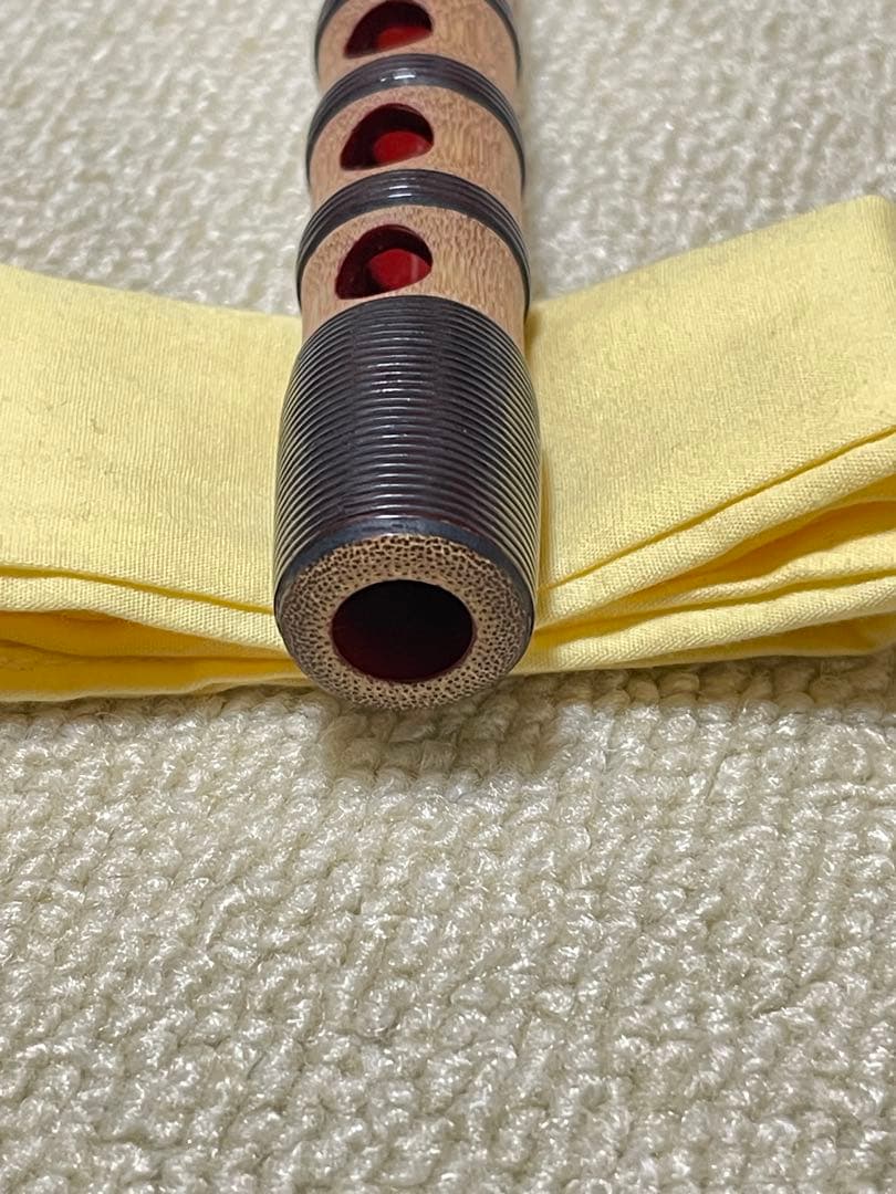 龍笛　管筒（カシュー塗）　セット