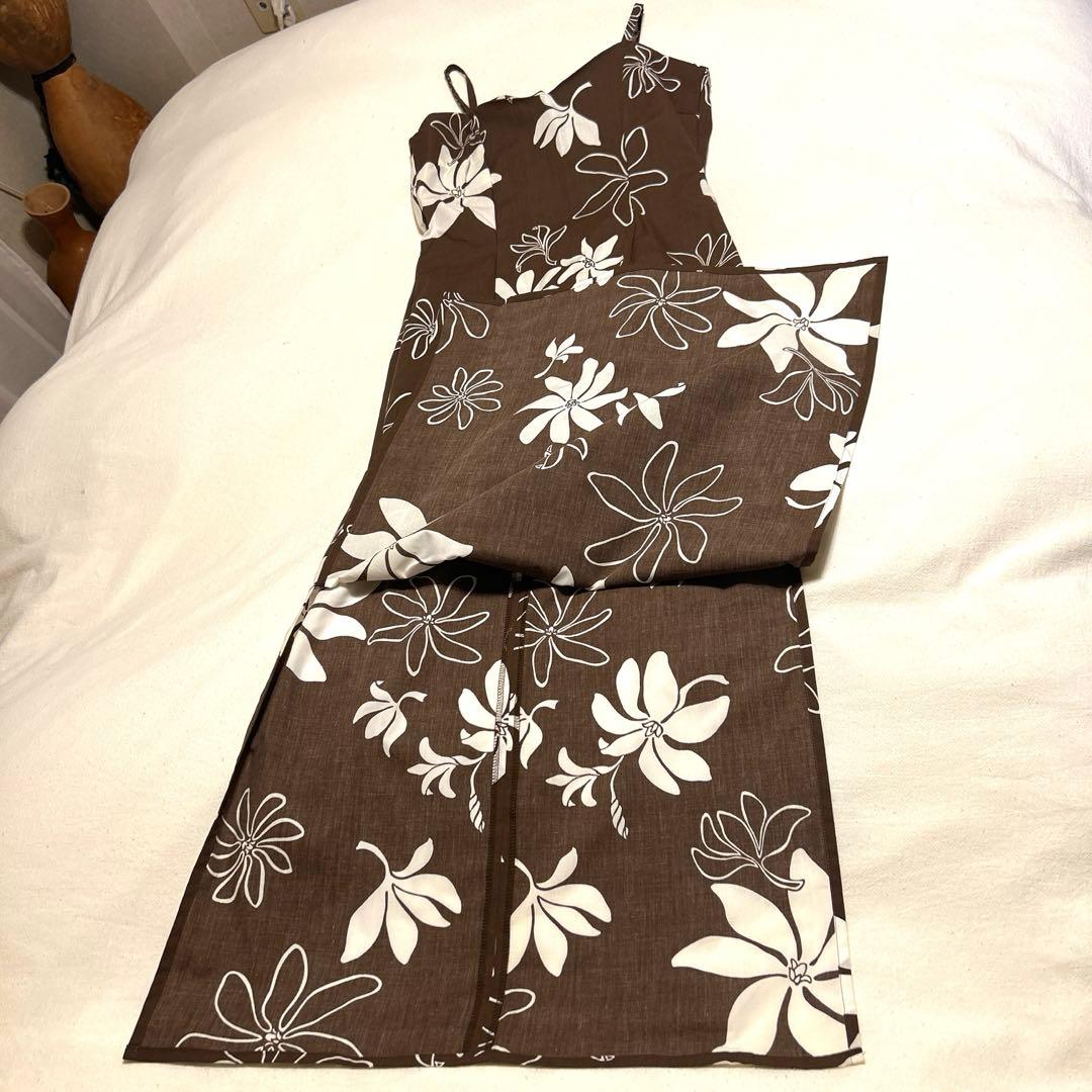 HULA HAWAII ティアレ柄キャミワンピ　フラ衣装　11号