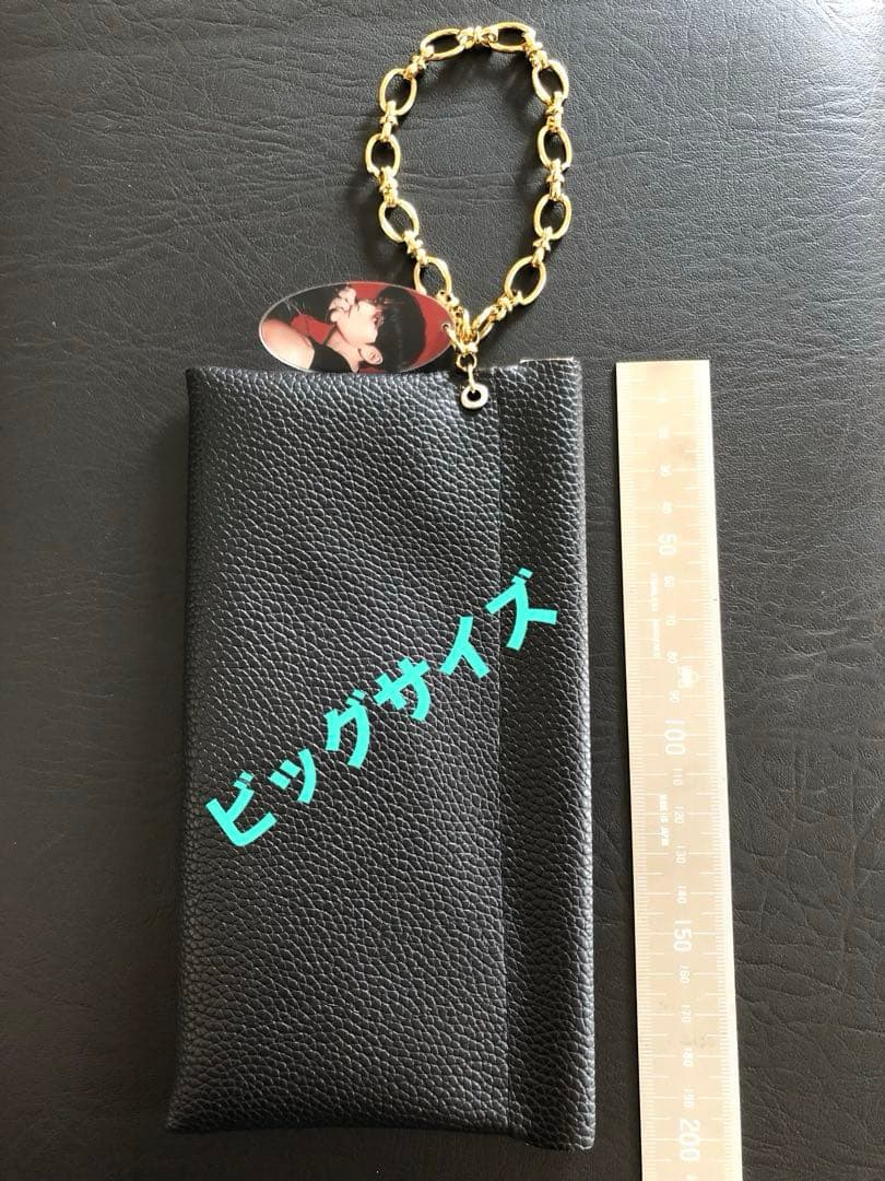 BTS テヒョン テテ V バネ口チェーンポーチ　ブラック　お札.通帳.化粧品も