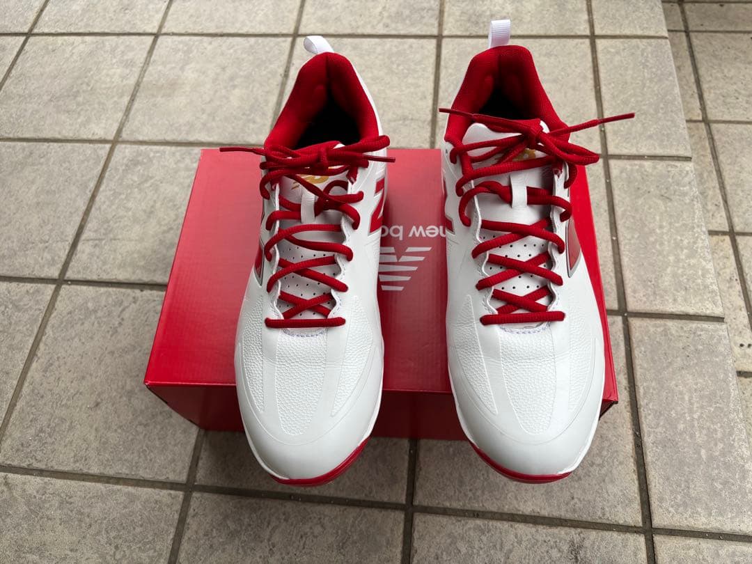 New Balance スパイク 27.0cm ホワイト/レッド