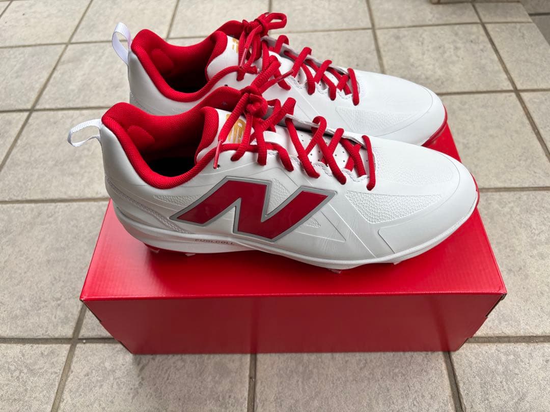 New Balance スパイク 27.0cm ホワイト/レッド