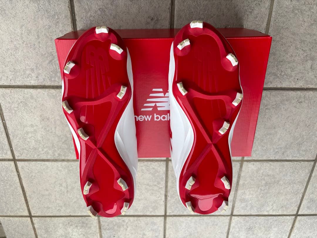 New Balance スパイク 27.0cm ホワイト/レッド