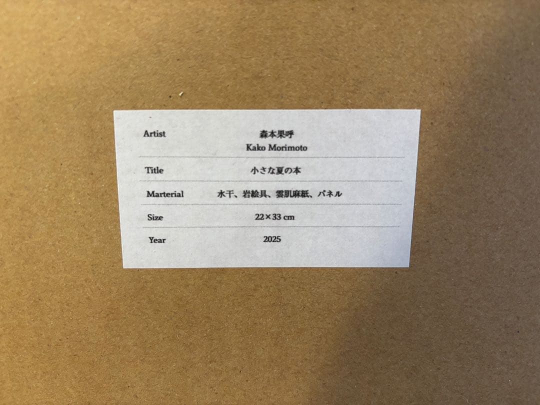 森本果呼　小さな夏の本　日本画
