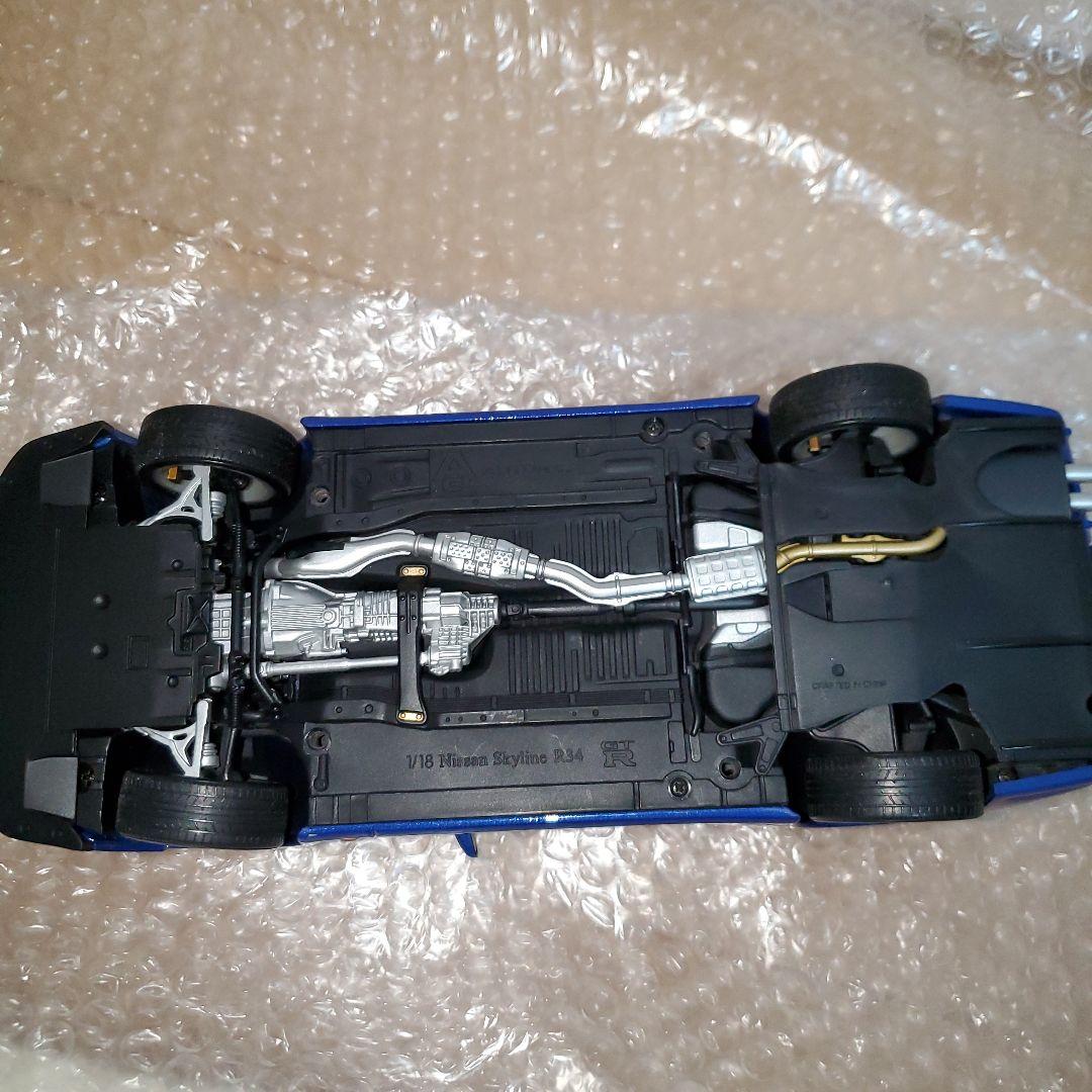 オートアート1/18 77301 日産R34スカイラインGT-R 1999ブルー