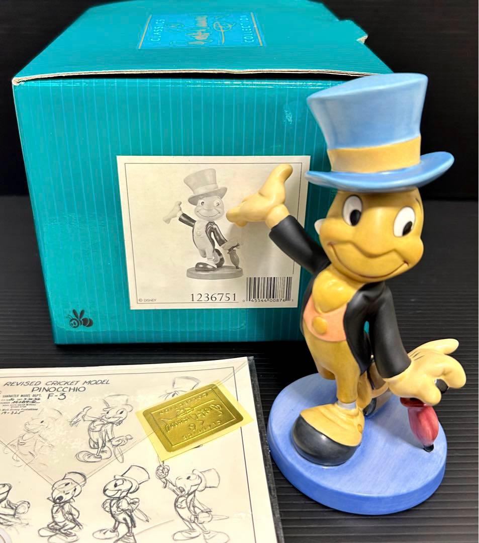 WDCC ディズニー　ピノキオ　ジミニー・クリケット　未使用保管品　証明書付き