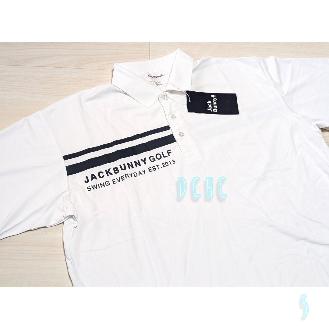 【追記あり】新品 【サイズ５(Ｌ)】【ホワイト】ジャックバニー 半袖 ポロシャツ
