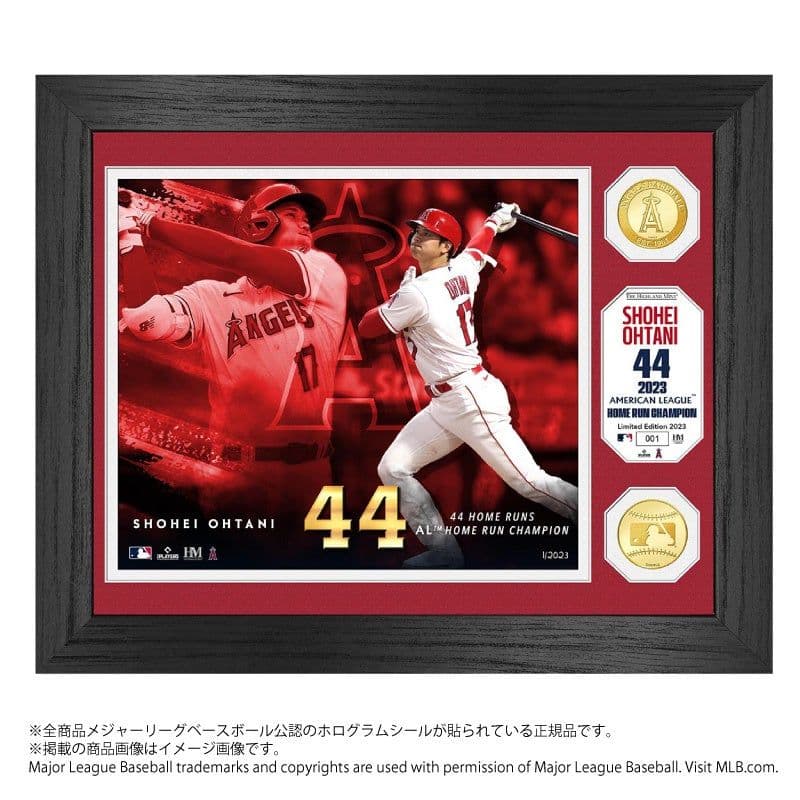 エンゼルス、大谷翔平選手2023ALＨＲ王獲得記念ダブルフォトミント