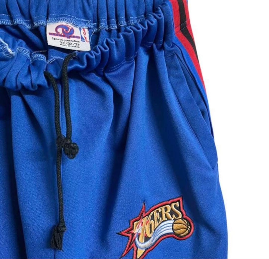 76ers ジャージパンツ NBA バスケ US古着 2X セブンティシクサーズ