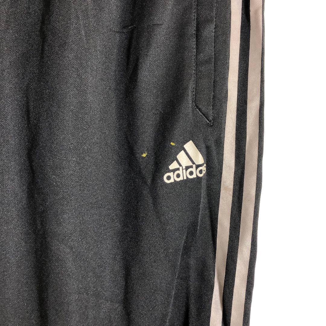 adidas/ブラックジャージパンツ/ストライプ/3本線