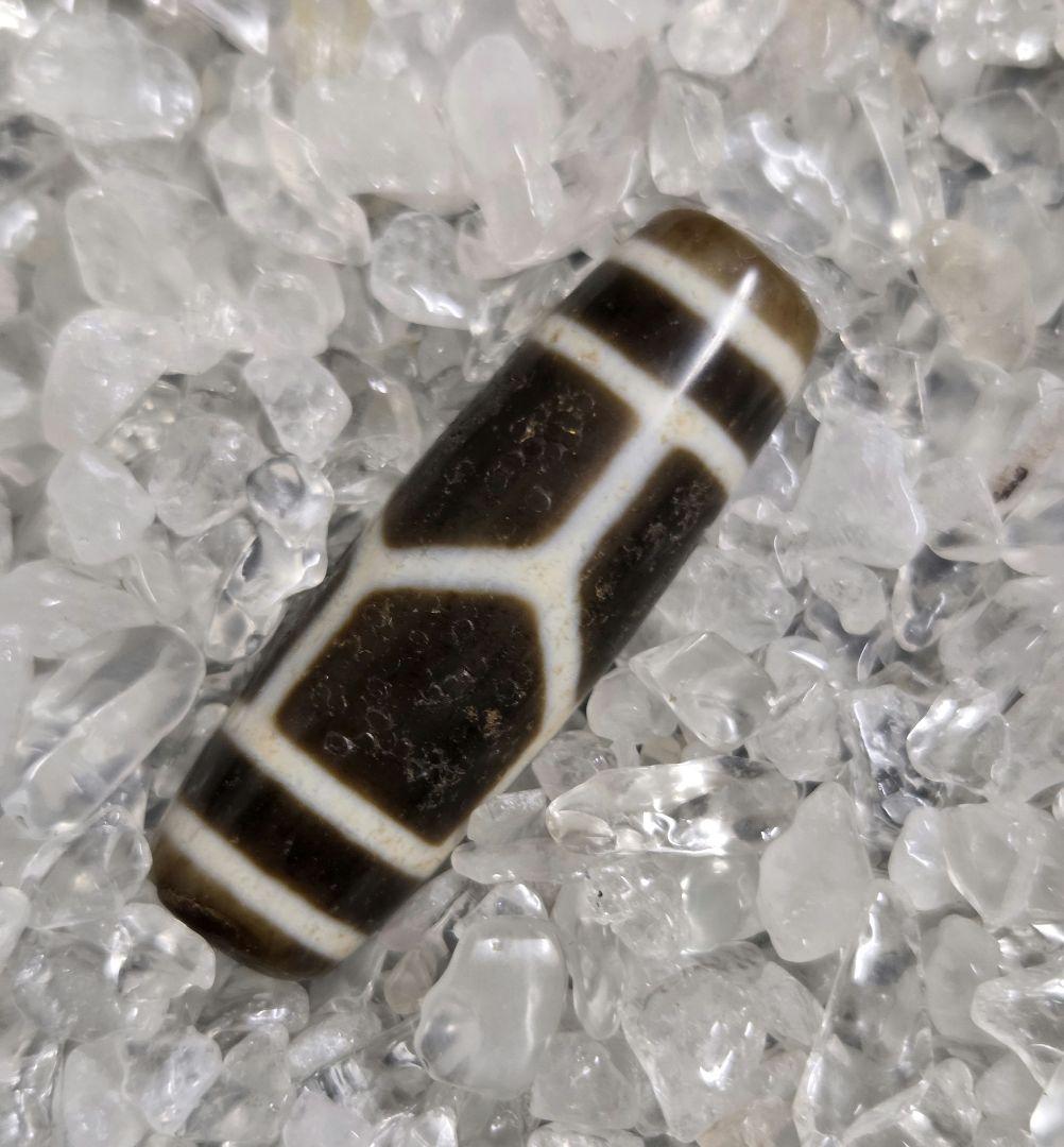 097　天珠　正統派　上質　亀甲長壽天珠　dzibeads　！