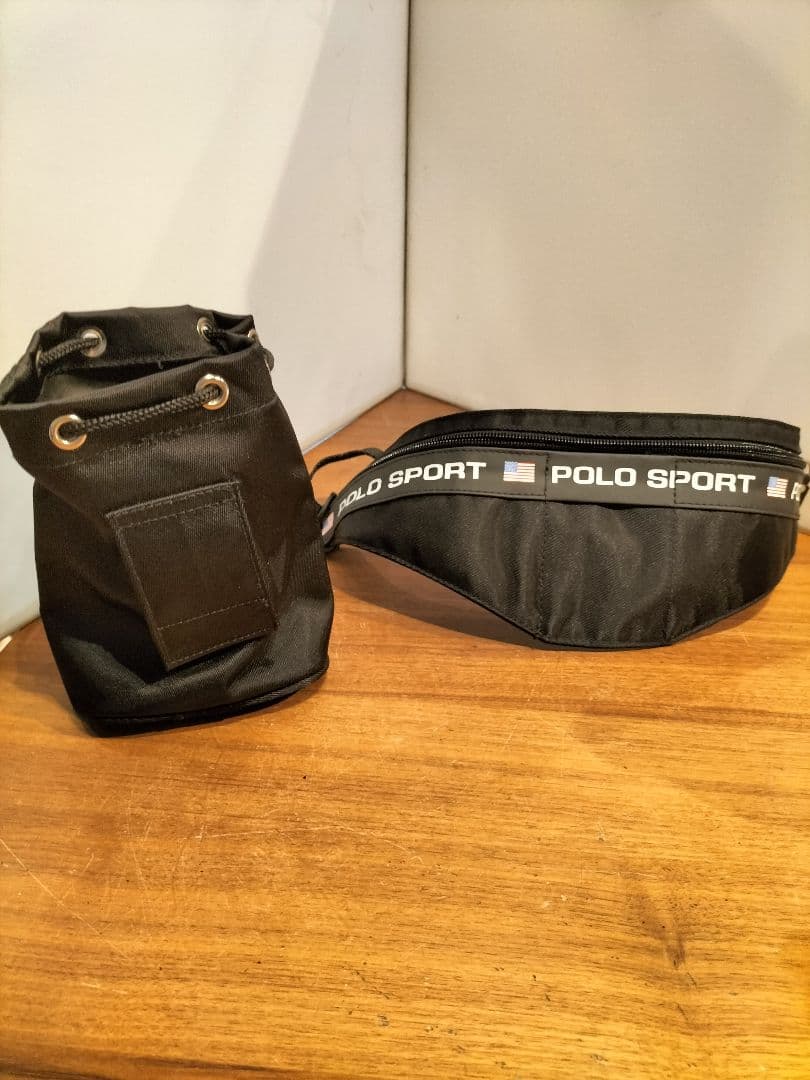 90s 新品未使用品POLO SPORT　水筒　ボトルホルダー　ウエストバッグ