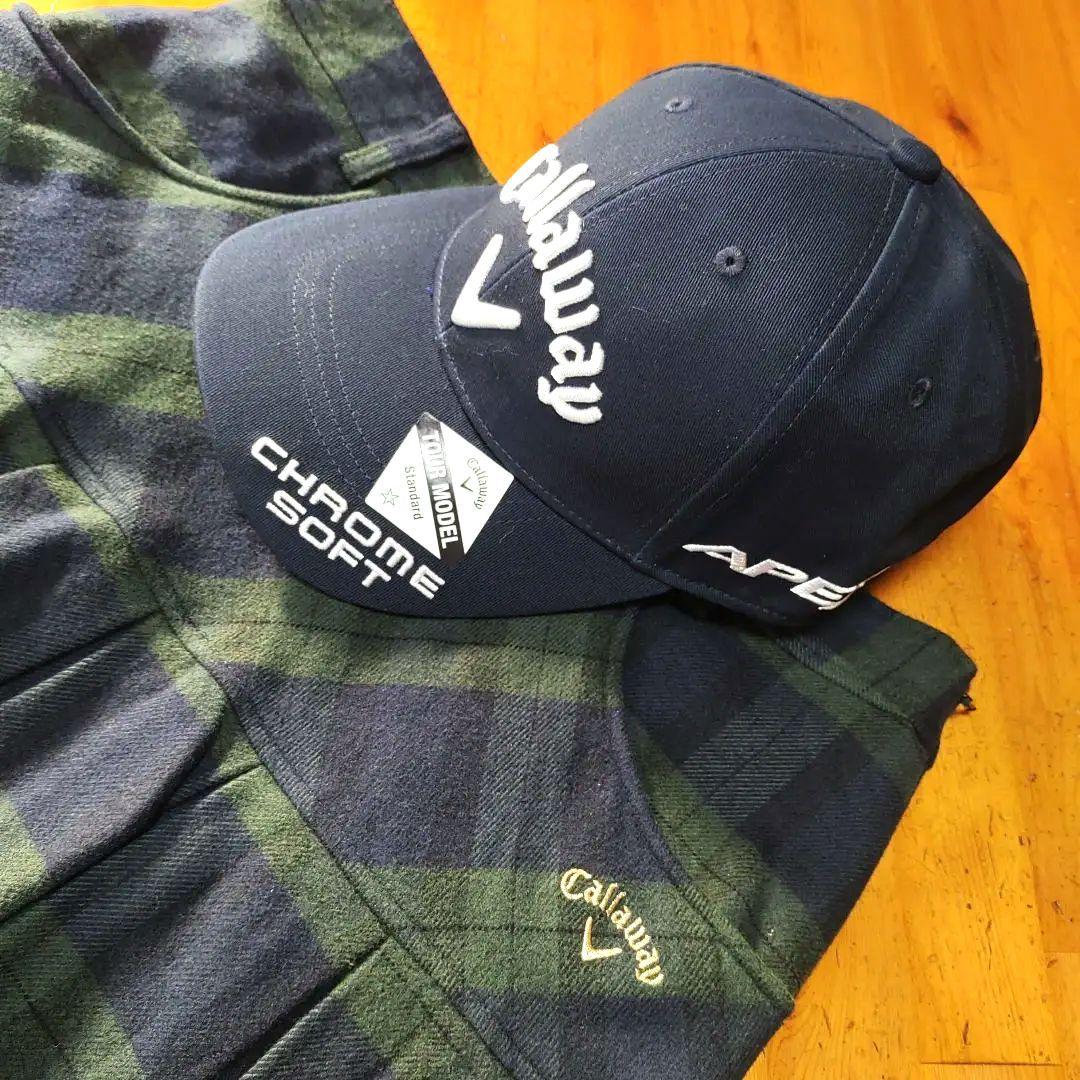 Callaway 　西村優菜　チェック柄　プリーツスカート　M　キャップ新品