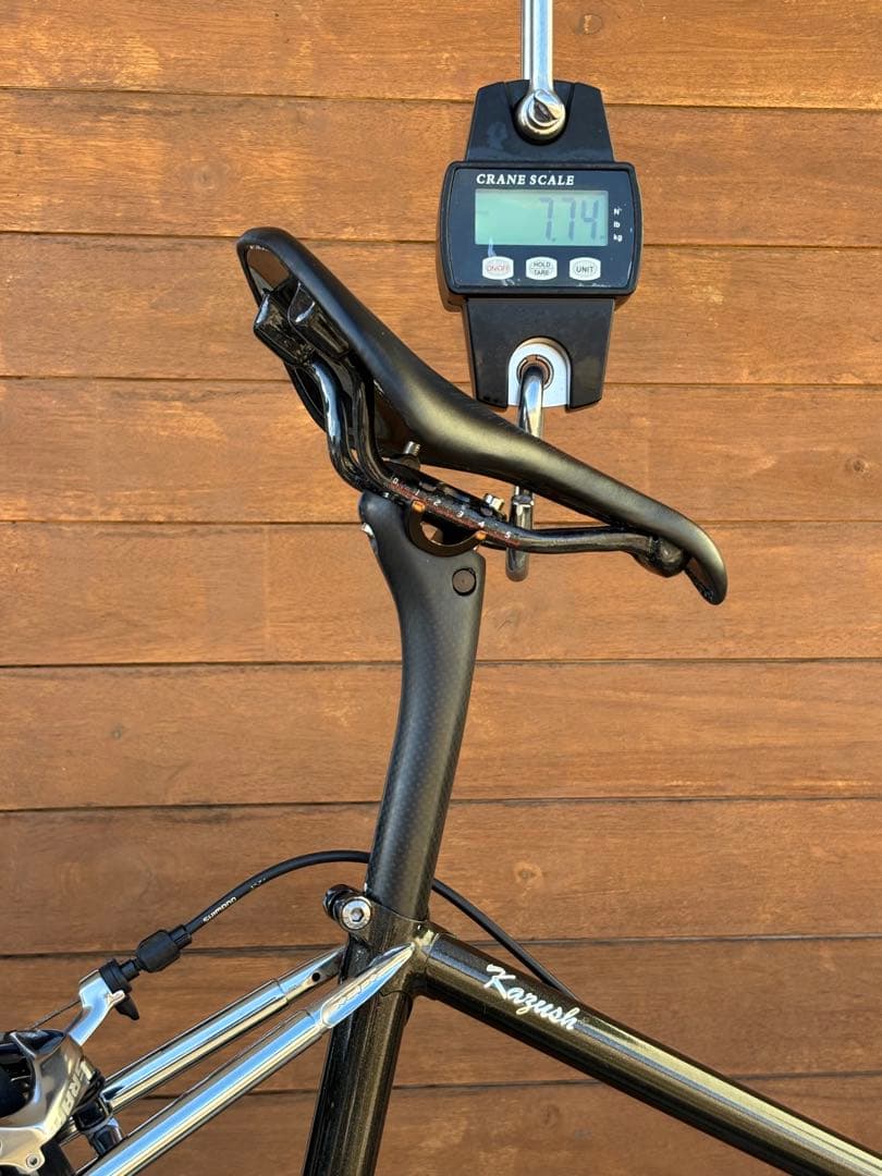 軽量クロモリ　スラムレッド22完成車　リムブレーキ　カーボンフォーク付