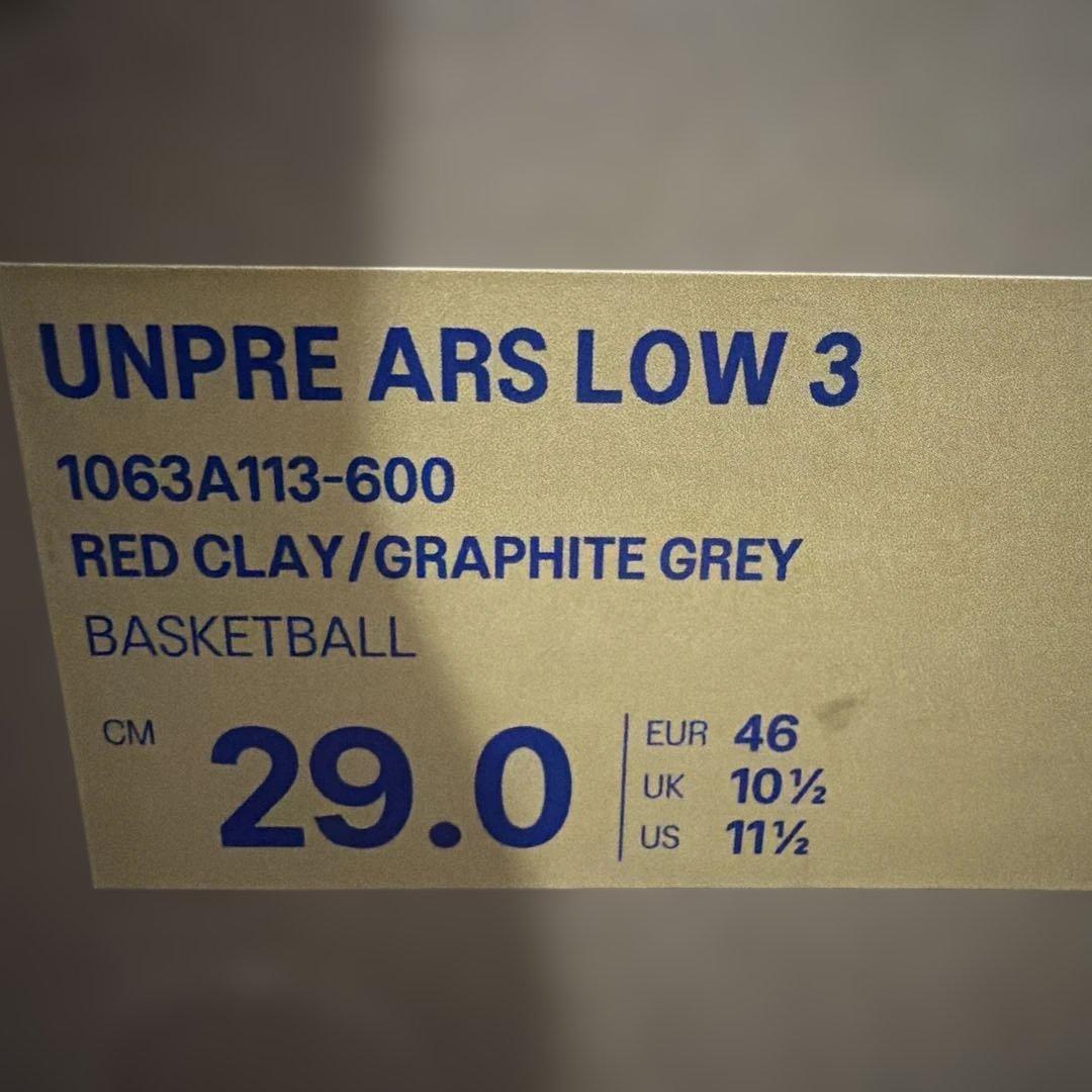 UNPRE ARS LOW 3 バスケットボールシューズ 29.0 cm