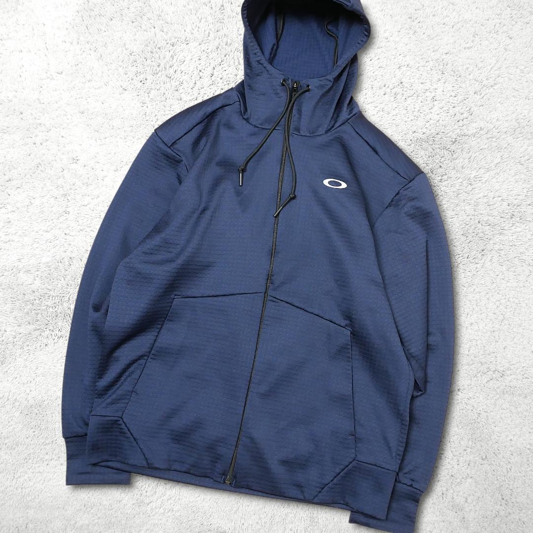 美品【オークリー】セットアップ XL 紺 ジャージ 上下 ワッフル生地 パーカー
