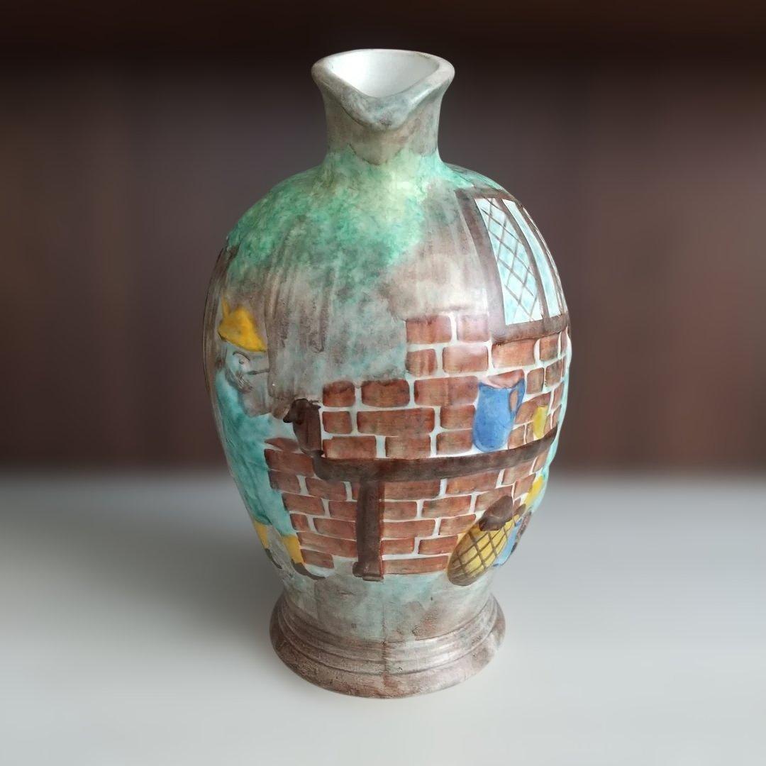 希少 英国ヴィンテージ E.Radford パブシーン 陶器 ピッチャー
