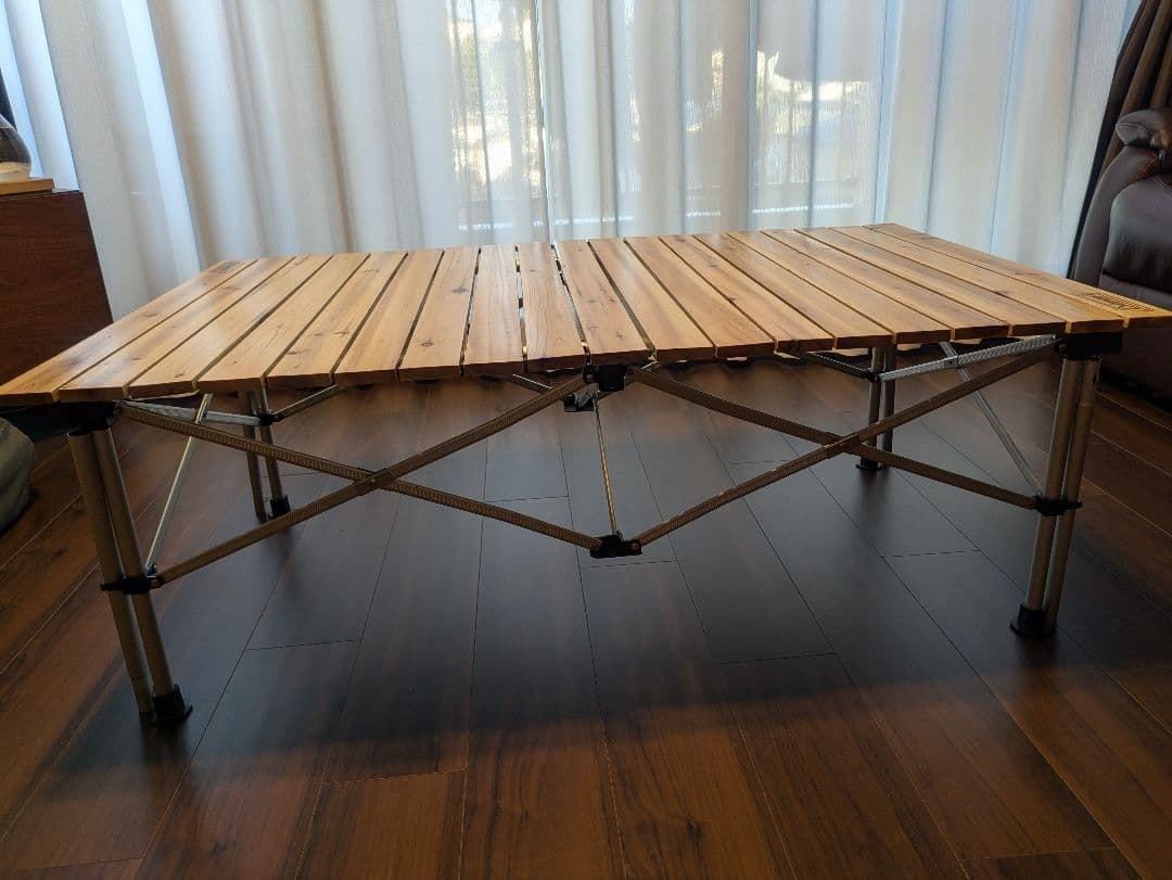 Coleman ナチュラルウッドロールテーブル
