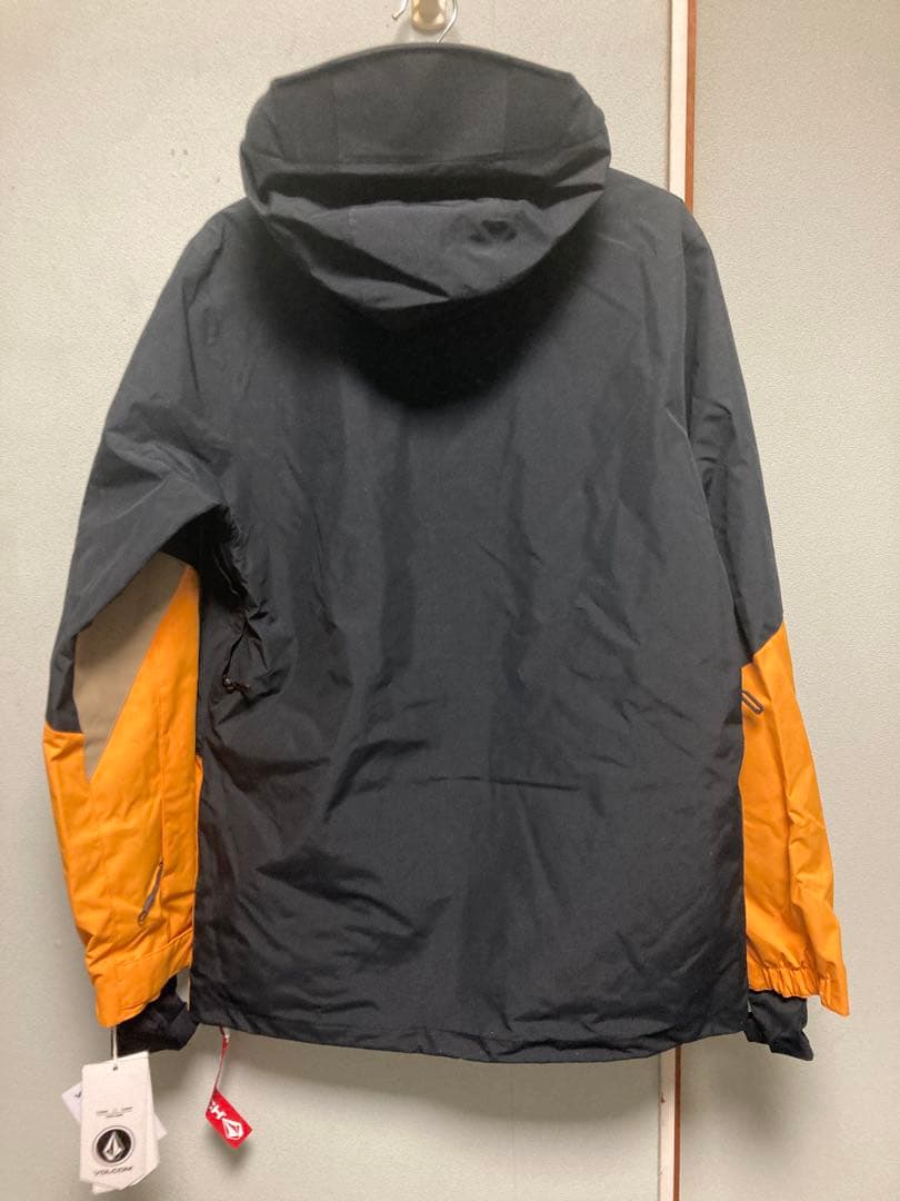 Volcom スノーボード用防水ジャケット 黒オレンジ
