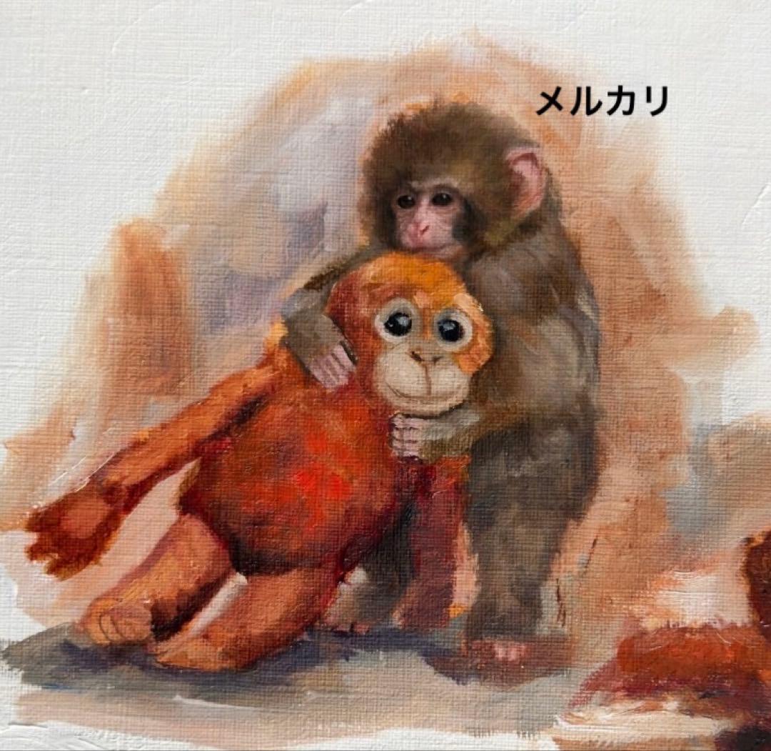 パンチくん ニホンザル オランウータンぬいぐるみ 原画 手描きイラスト アート
