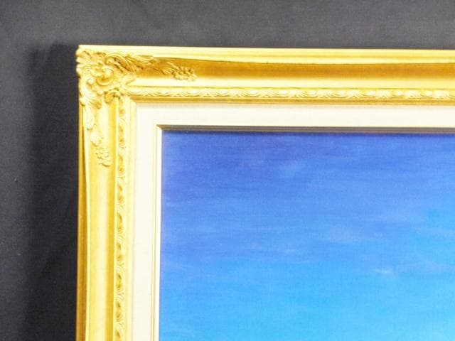 作者不詳 直筆サイン『マッターホルン展望』キャンヴァスに油彩 20号 0202A