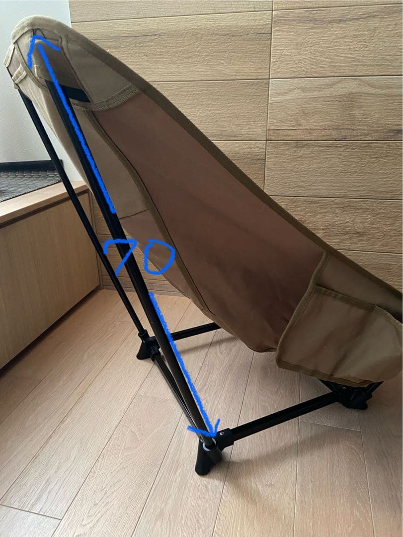 【美品】UJack アウトドアチェア 幅約60cm カーキ