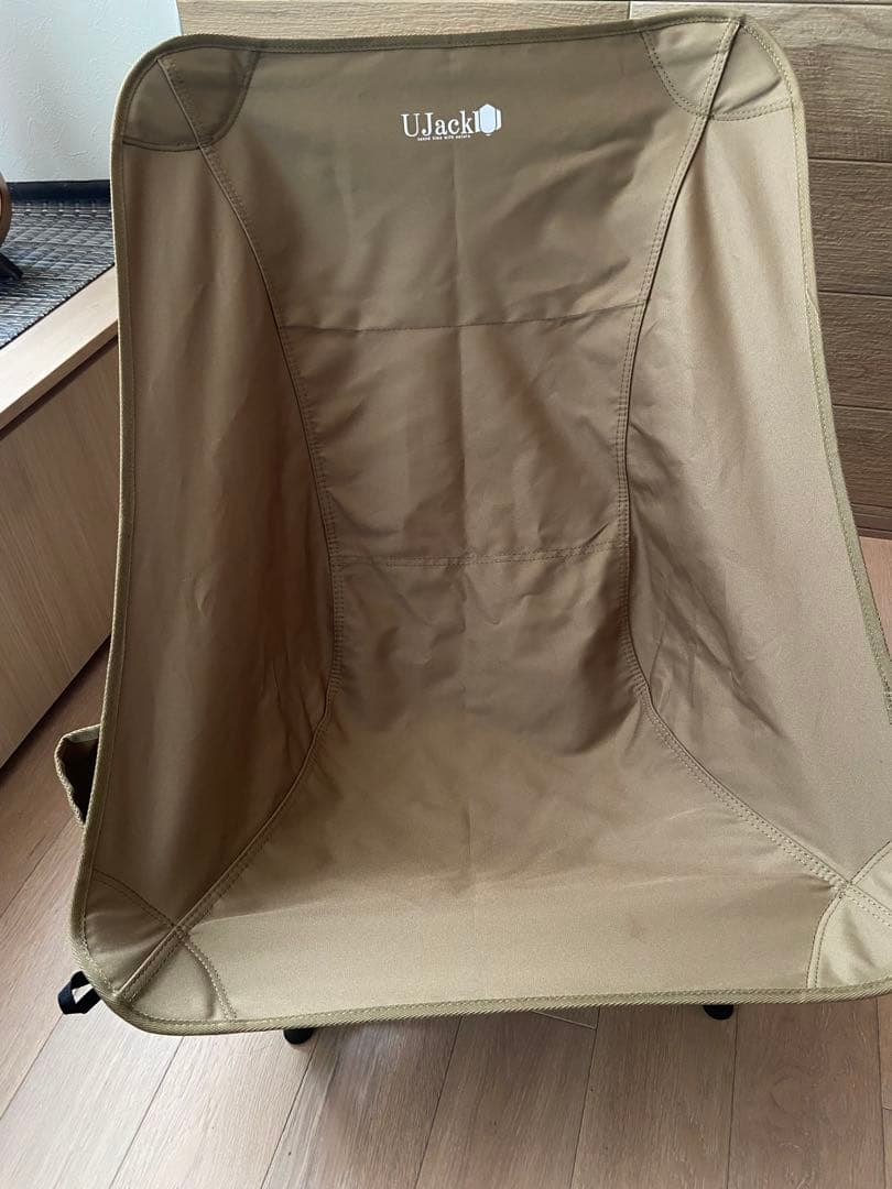 【美品】UJack アウトドアチェア 幅約60cm カーキ