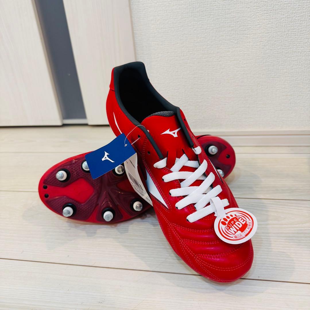 ラグビースパイク／29.0／赤×白／R1GA190001／新品・未使用品