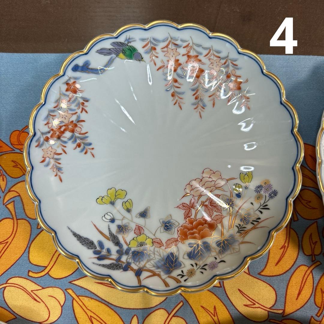 其泉　染錦君子紋　皿揃