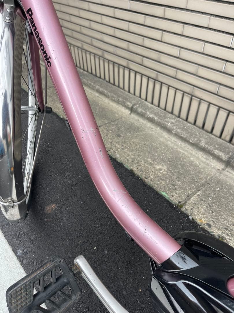 8.9ah Panasonic電動アシスト自転車 ピンク シティタイプ