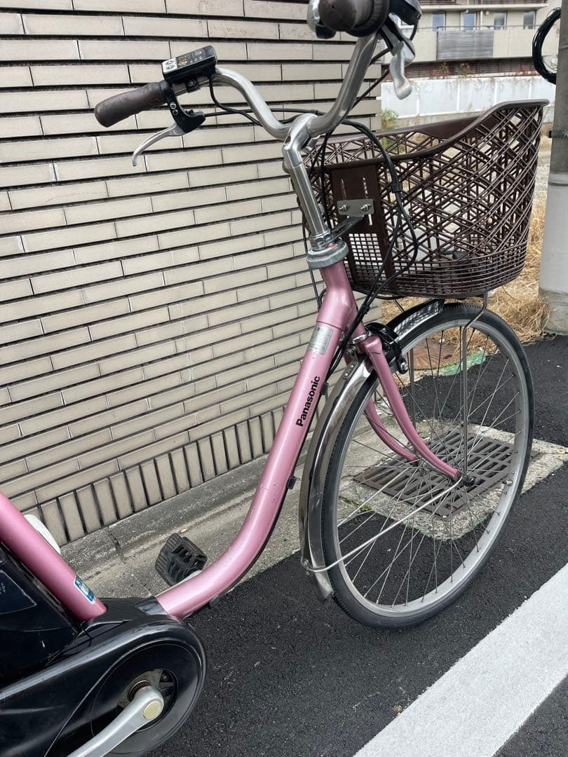 8.9ah Panasonic電動アシスト自転車 ピンク シティタイプ