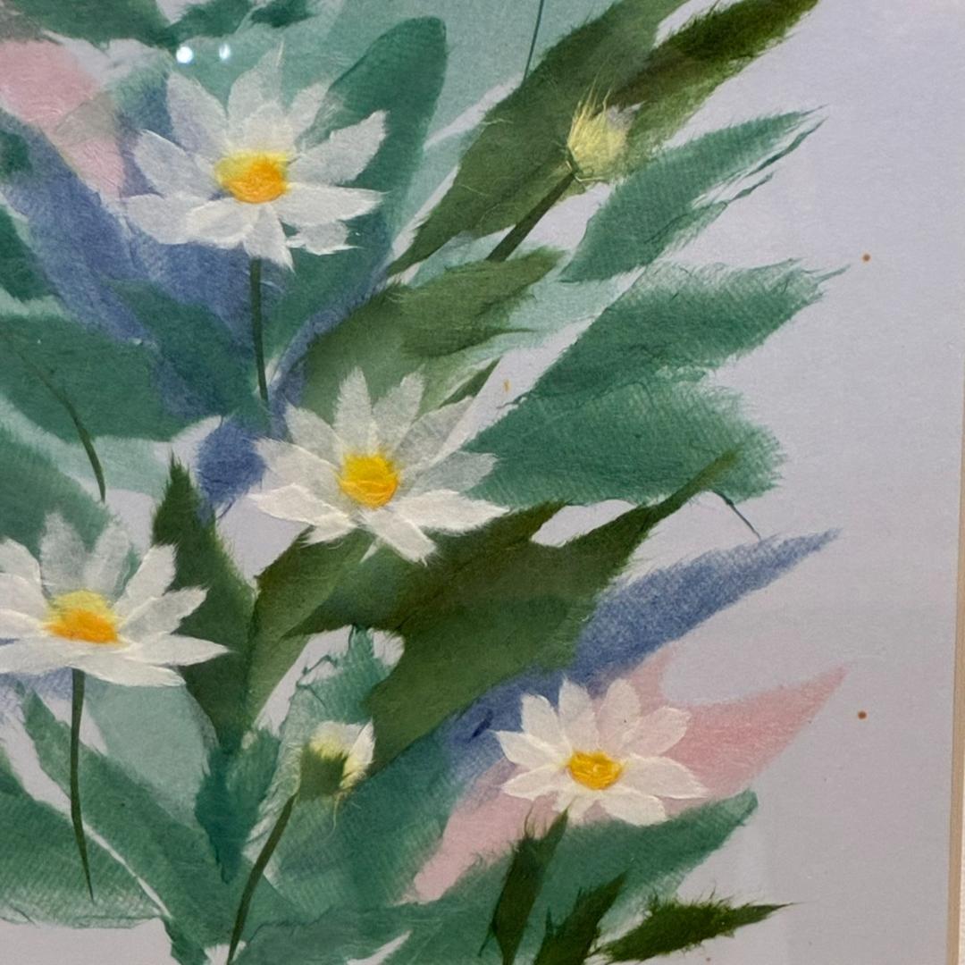 ちぎり絵　野菊　額入り　410×443mm