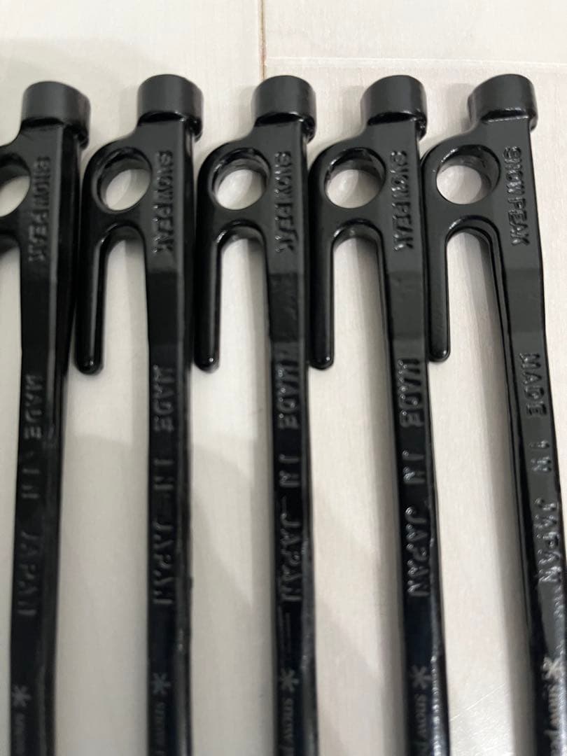 スノーピーク　ペグ　ハンマーセット　収納ケース付き　ペグは中古　１回使用