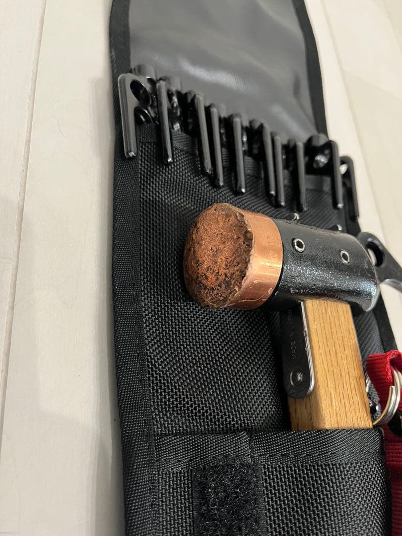 スノーピーク　ペグ　ハンマーセット　収納ケース付き　ペグは中古　１回使用
