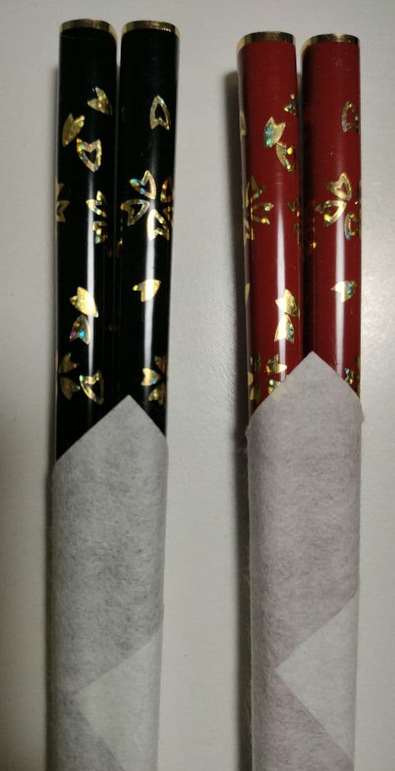 浄法寺塗　蒔絵螺鈿　夫婦箸　すべり止め付き