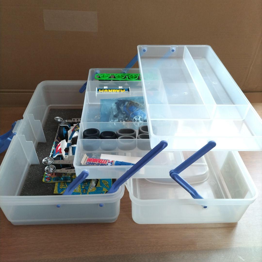 MINI 4 CASE　クリア/パープル（ミニ四駆・サイクロンマグナム付き）