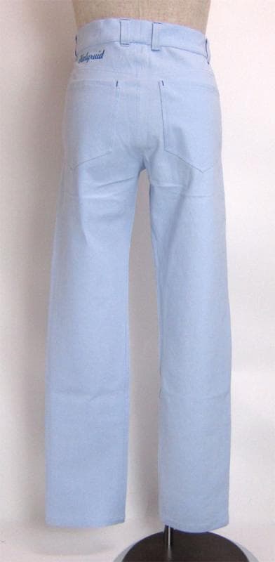 【新古品】ゴルフパンツ　水色ストレッチパンツ　Mサイズ　タグ付き