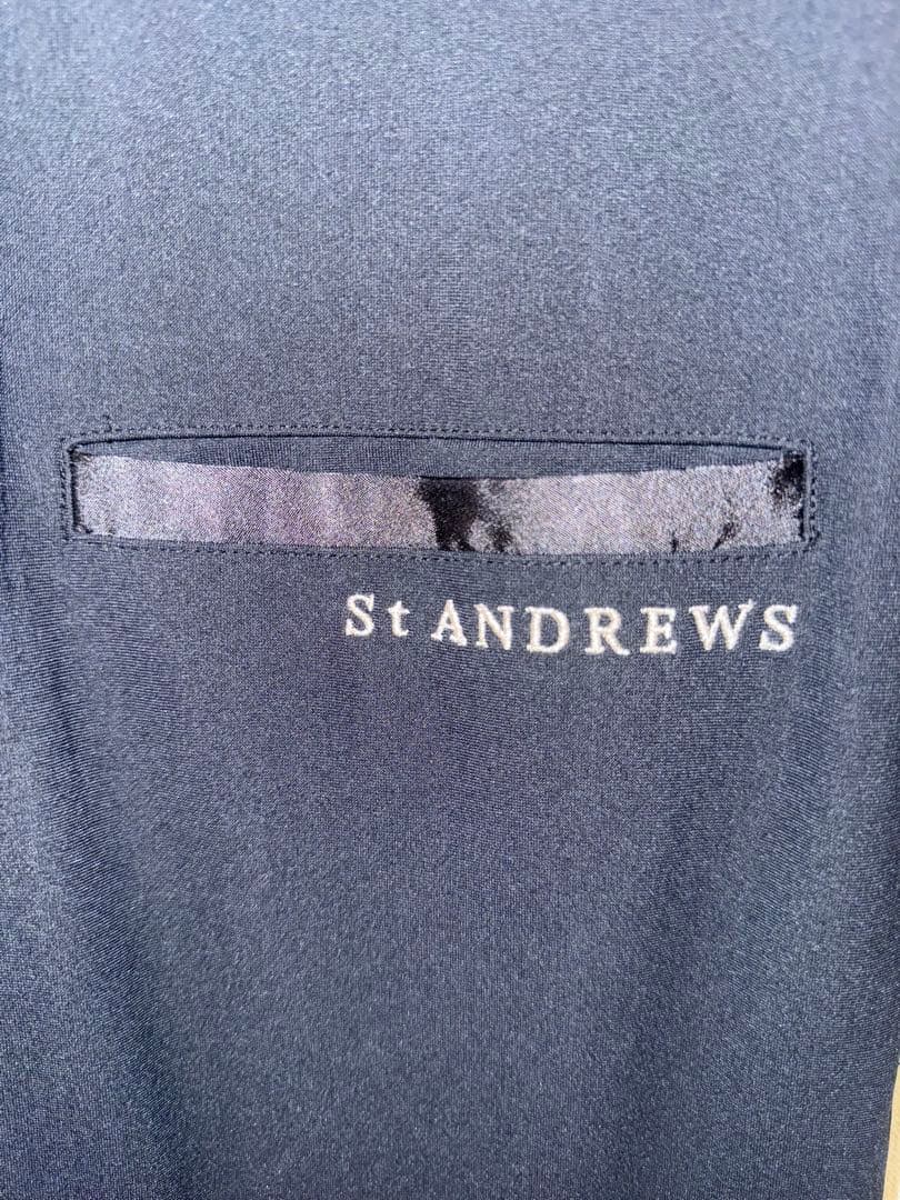 St ANDREWS ブラック フリル袖 ワンピース