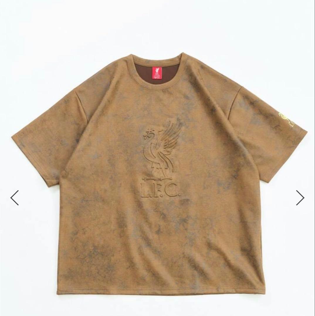 リヴァプールFC　FAKE LEATHER EMBOSS PRINT Tシャツ