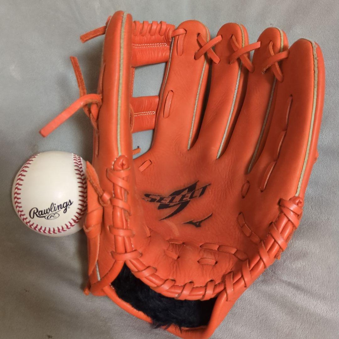【ｋママ様用】Mizuno 軟式グローブ オレンジ ボール付き