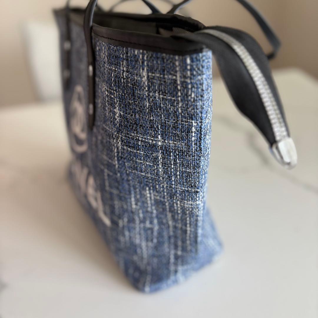 CHANEL ノベルティ トートバッグ ブルーデニム ツイード生地