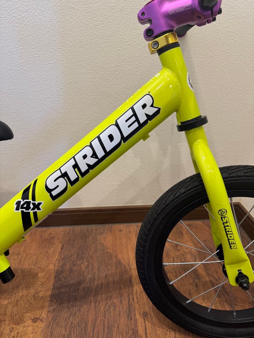 STRIDER 14x ストライダー　バランスバイク ライムイエロー カスタム