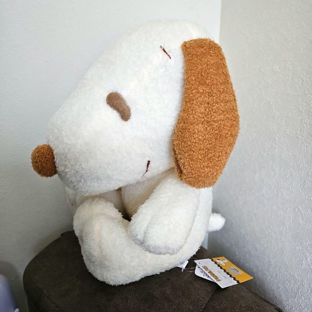 井上スヌーピー　BIG　ぬいぐるみ　新品　クリーム×キャメル