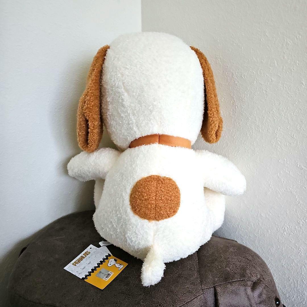 井上スヌーピー　BIG　ぬいぐるみ　新品　クリーム×キャメル