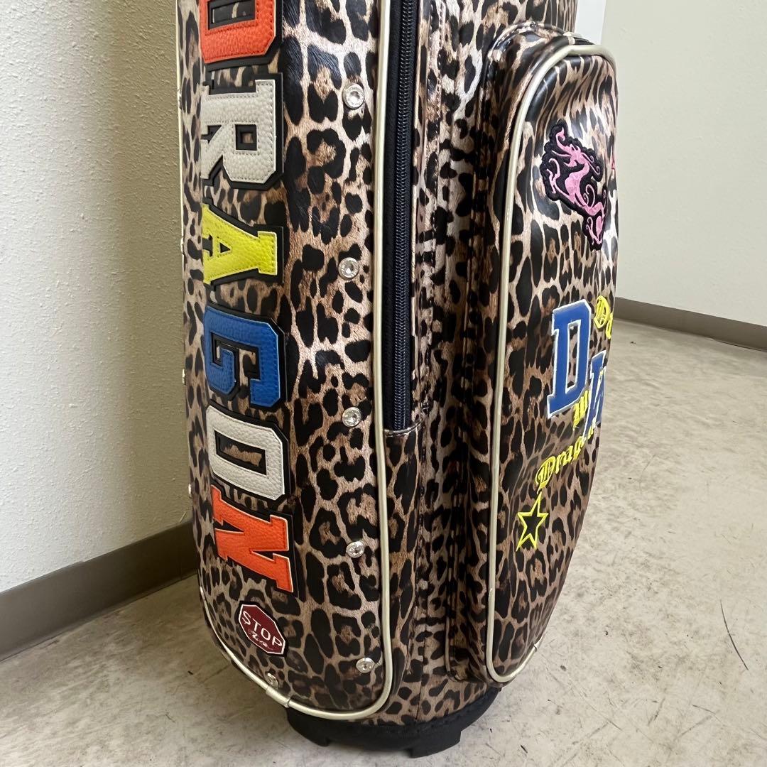 ダンスウィズドラゴン ワッペン+レオパード柄キャディバッグ